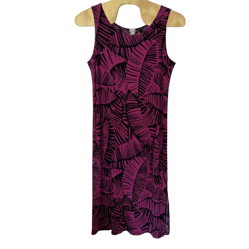 Chicos Travelers Women's Sleeveless Scoop Neck Maxi Tank Dress Size 4 (US 20-22)